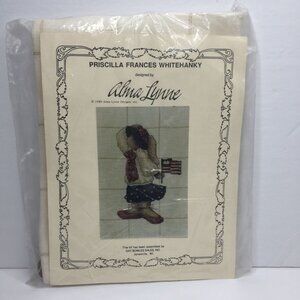 1989 Alma Lynne Designs Priscilla Frances Whitehanky Cross Stitch Kit Rabbit USA